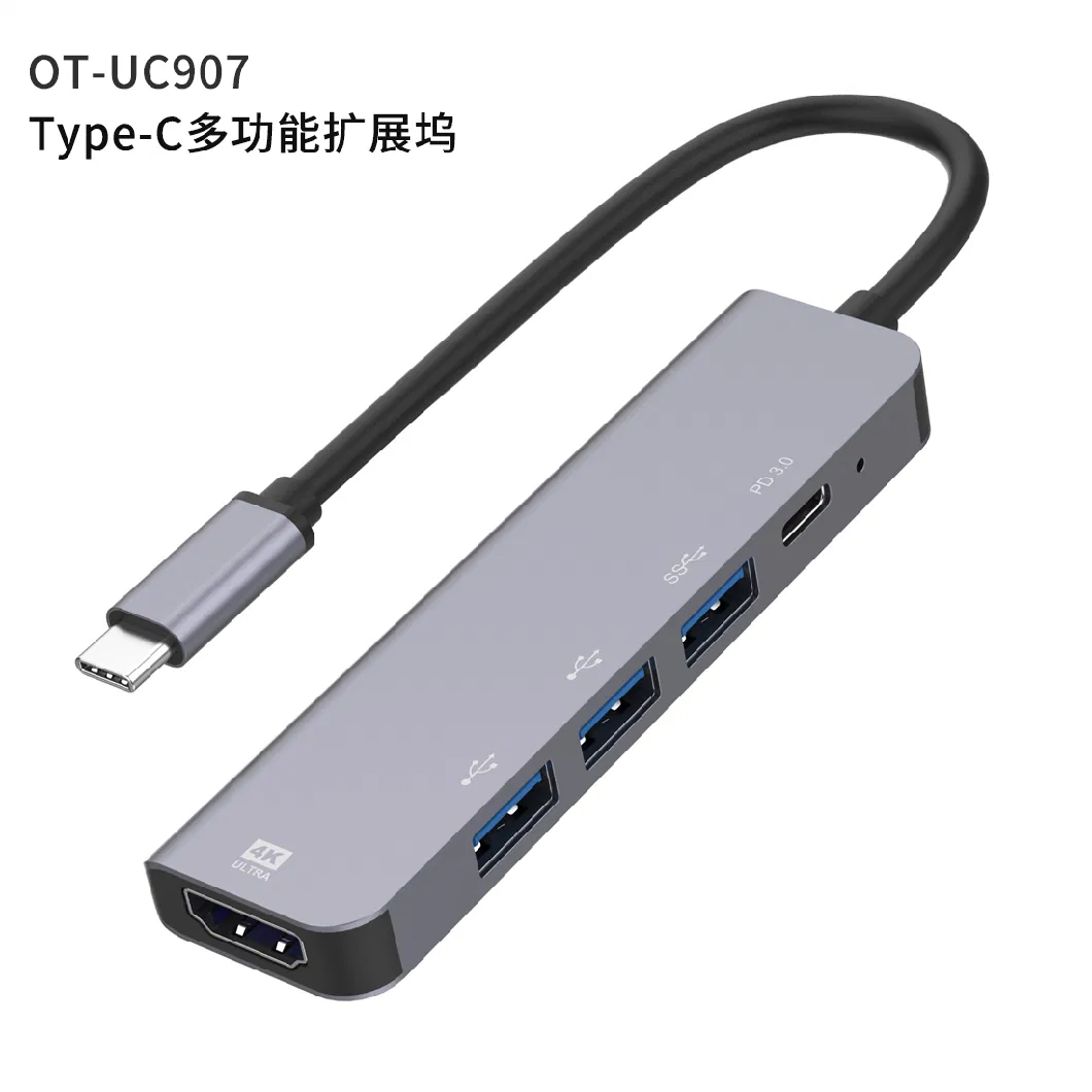 Type-C 4K 5-in-1 Docking Station USB 3 Port 3.0 Hub