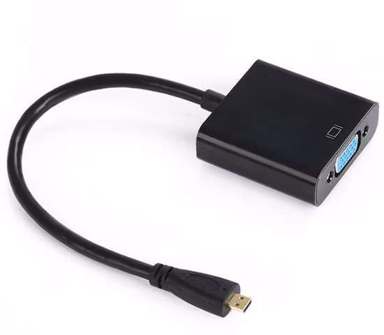 Mini-HDMI-auf-VGA-Adapter, vergoldet, 0,15 m