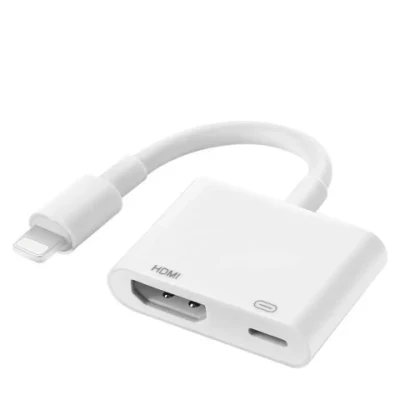 8-Pin-auf-HDMI-AV-Video-Adapter für Apple Lightning auf Digital-AV-Adapter-Konverter mit Beleuchtungs-Ladeanschluss für HD-TV-Monitor