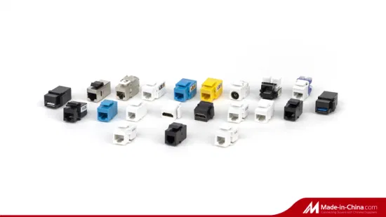 Hochwertige, STP-geschirmte, werkzeuglose RJ45-Cat7/CAT6A-AMP-Keystone-Buchse